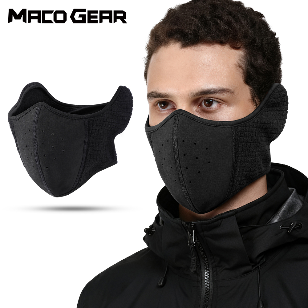 Cycling Gear Weather - Windproof Motorcycle Balaclava Warm Half Face