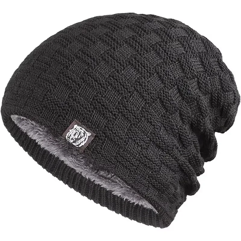 Cycling Gear Weather - Mens Plush Lining Beanie Winter Hat