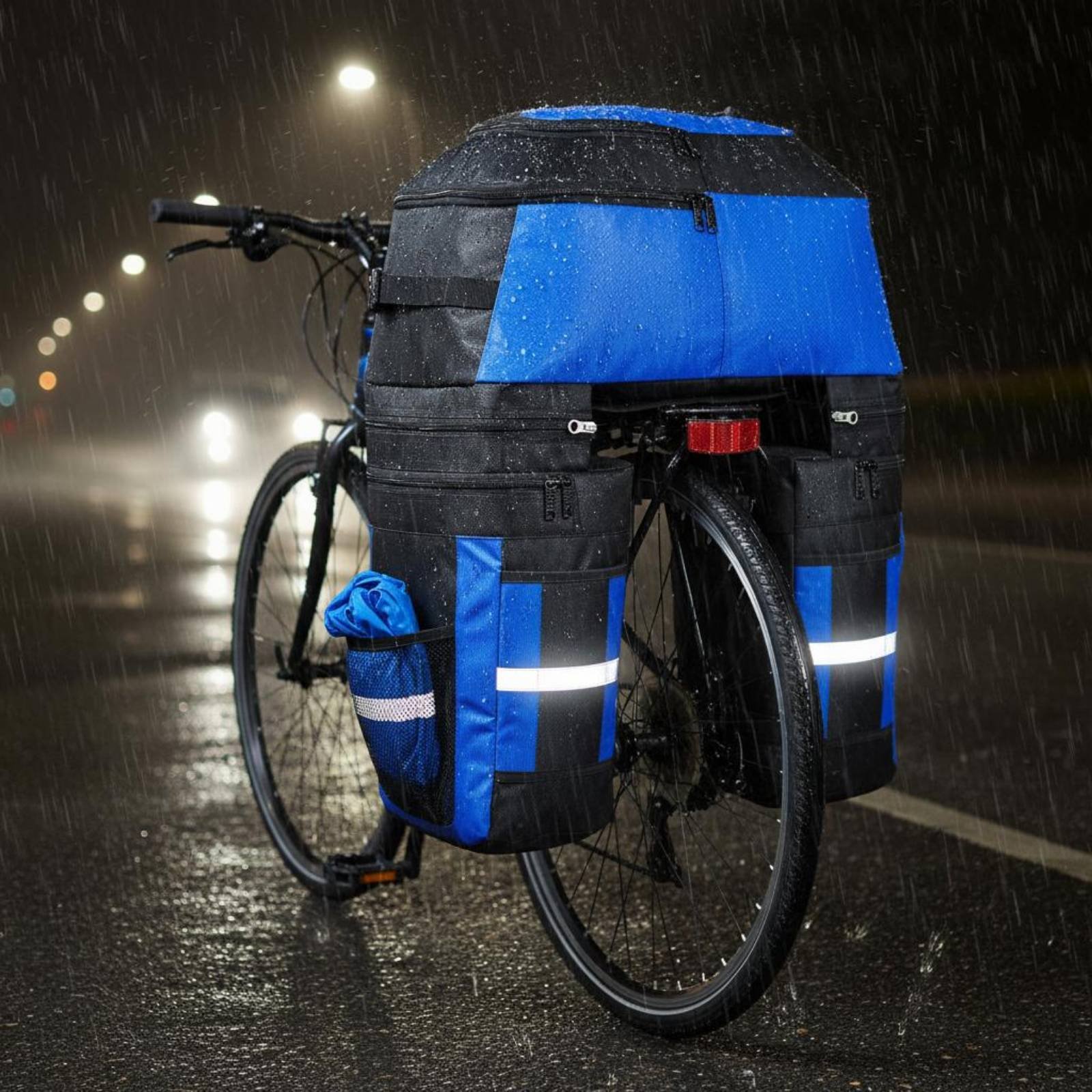 Cycling Gear Weather - Rear Rack Pannier Bag Rain Cover