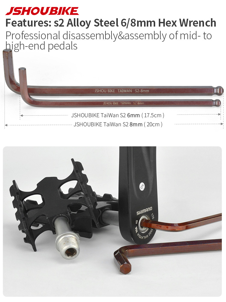 JSHOUBIKE 6/8/15mm bicycle ped - Mtb Pedals recension och pris