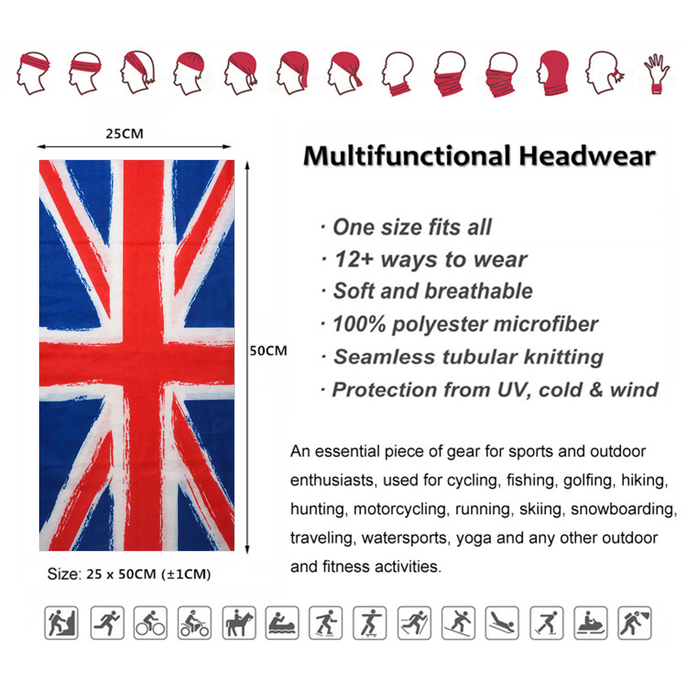 UK Union Flag Neck Tube Bandan - Mens Cycling Gear Uk recension och pris